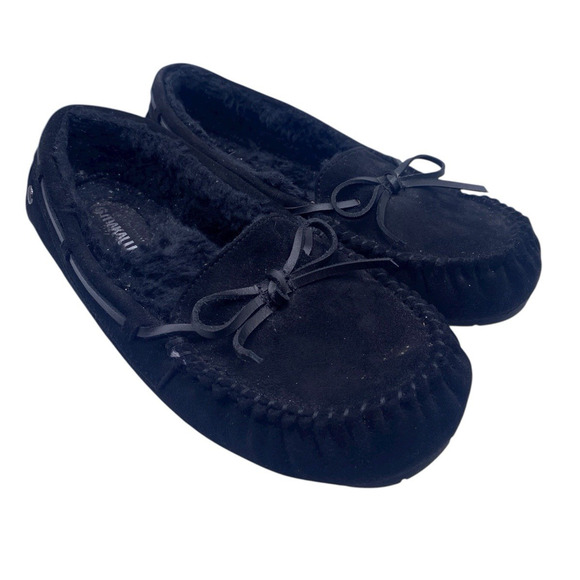 Makalu Shoes - Makalu Slippers Size 10 Black Suede Moccasin Style Womens Slip On